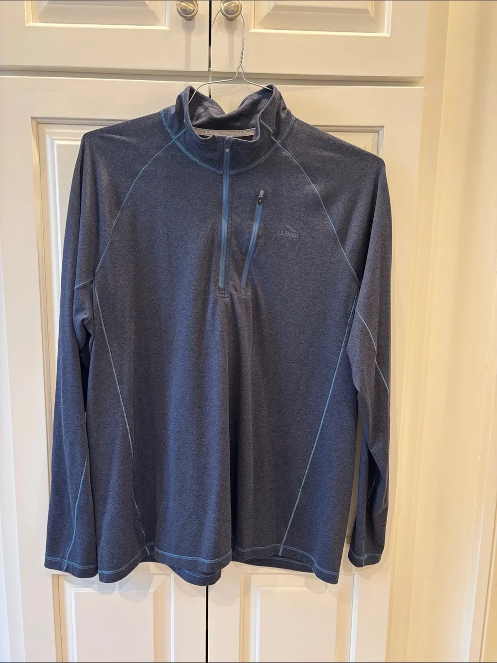 L.L. Bean Men's Navy Blue Quarter-Zip Rash Guard